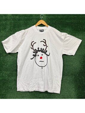 Rhenna Holiday white T-Shirt Size Large
